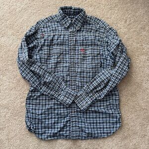 Ariat FR Men's Blue Plaid Shirt